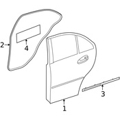 Mercedes Door Seal - Genuine Mercedes 2046903962