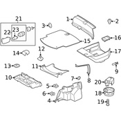 Mercedes Package Tray Trim -  Genuine Mercedes 2046931533
