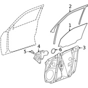 Mercedes Window Channel - Genuine Mercedes 2047251500