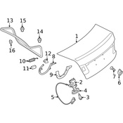 Mercedes Deck Lid Seal - Genuine Mercedes 2047500698