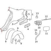 Mercedes Fuel Filler Door - Genuine Mercedes 2047540009