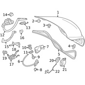Mercedes Deck Lid Striker -  Genuine Mercedes 2047580003