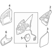 Mercedes Door Mirror Cover -  Genuine Mercedes 2048111107
