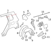 Mercedes Quarter Panel Vent - Genuine Mercedes 204830044264