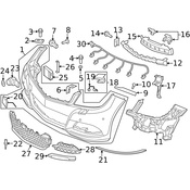 Mercedes Bumper Trim -  Genuine Mercedes 2048853821