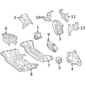 Mercedes Engine Mount Heat Shield - Genuine Mercedes 2052400245