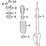 Mercedes Suspension Strut Insulator -  Genuine Mercedes 205322048464