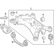 Mercedes Suspension Crossmember Insulator -  Genuine Mercedes 2053513100