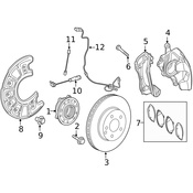 Mercedes Brake Dust Shield -  Genuine Mercedes 2054210220