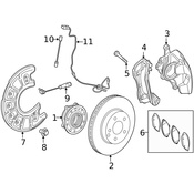 Mercedes Brake Dust Shield -  Genuine Mercedes 2054210320