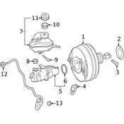 Mercedes Brake Master Cylinder - Genuine Mercedes 2054300001