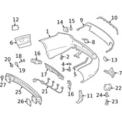 Mercedes Bumper Cover Heat Shield - Genuine Mercedes 2054901027