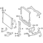 Mercedes Radiator Support Baffle - Genuine Mercedes 2055000155