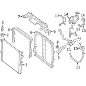 Mercedes Radiator Support Access Cover - Genuine Mercedes 2055001200