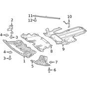 Mercedes Radiator Support Splash Shield Bracket - Genuine Mercedes 2055240440