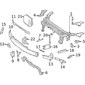 Mercedes Radiator Support Panel Brace - Genuine Mercedes 2056204000