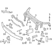 Mercedes Radiator Support Tie Bar Bracket - Genuine Mercedes 2056260212