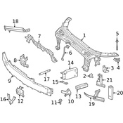 Mercedes Radiator Support Tie Bar Bracket - Genuine Mercedes 205626250064