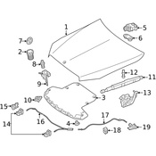 Mercedes Hood Insulation Pad - Genuine Mercedes 2056820026