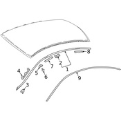 Mercedes Roof Molding - Genuine Mercedes 2056901382