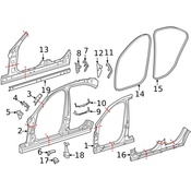 Mercedes Door Seal - Genuine Mercedes 20569700519G44
