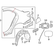 Mercedes Fuel Filler Door -  Genuine Mercedes 2057570106