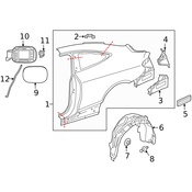 Mercedes Fuel Filler Door - Genuine Mercedes 2057571700
