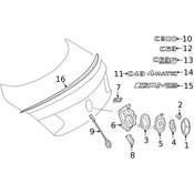 Mercedes Deck Lid Emblem - Genuine Mercedes 2058179900