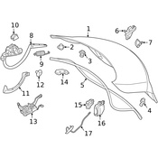 Mercedes Trunk Lid Pull Down Motor - Genuine Mercedes 2058202603