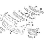 Mercedes Bumper Cover Bracket -  Genuine Mercedes 2058850821