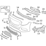 Mercedes Bumper Trim - Genuine Mercedes 2058851174