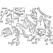 Mercedes Cowl Seal - Genuine Mercedes 2058870000