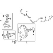 Mercedes Brake Vacuum Hose -  Genuine Mercedes 2074300329