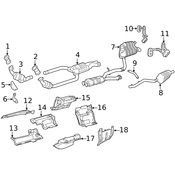 Mercedes Exhaust Muffler Bracket - Genuine Mercedes 2074900137