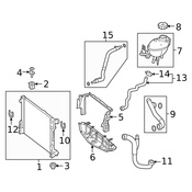 Mercedes Radiator Support Baffle - Genuine Mercedes 2075050630