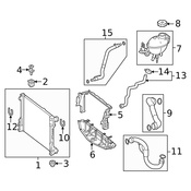 Mercedes Radiator Support Baffle - Genuine Mercedes 2075052230