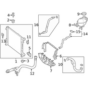 Mercedes Radiator Support Baffle - Genuine Mercedes 2075054730