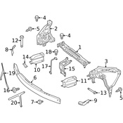 Mercedes Radiator Support Tie Bar - Genuine Mercedes 207620017264