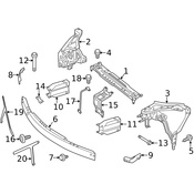Mercedes Radiator Support Tie Bar - Genuine Mercedes 207620027264
