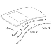 Mercedes Roof Molding - Genuine Mercedes 2076900880
