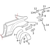 Mercedes Fuel Filler Door - Genuine Mercedes 2077570106