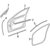 Mercedes Door Seal - Genuine Mercedes 2217200178