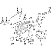Mercedes Door Mirror Gasket - Genuine Mercedes 2518110298