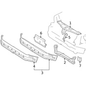 Mercedes Radiator Support Panel Reinforcement - Genuine Mercedes 2086261316