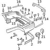 Mercedes Bumper Trim - Genuine Mercedes 2118850374
