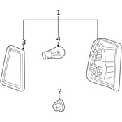 Mercedes Tail Light Assembly - Genuine Mercedes 2088201164