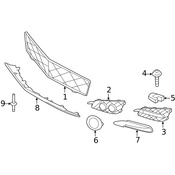 Mercedes Grille - Genuine Mercedes 2518850953