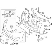 Mercedes License Plate Bracket - Genuine Mercedes 2518850981