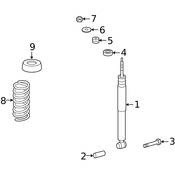 Mercedes Shock Absorber (CLK55 AMG) - Genuine Mercedes 2093260800