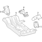 Mercedes Engine Mount - Genuine Mercedes 2532402400